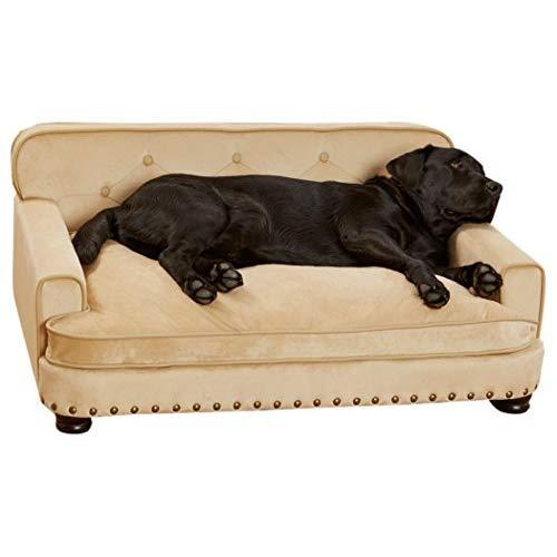 Enchanted Home Pet Caramel Ultra Plush Library Pet Sofa