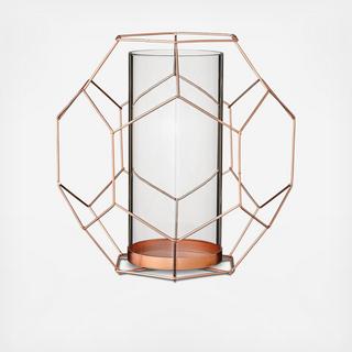 Geometric Votive Holder with Glass Insert