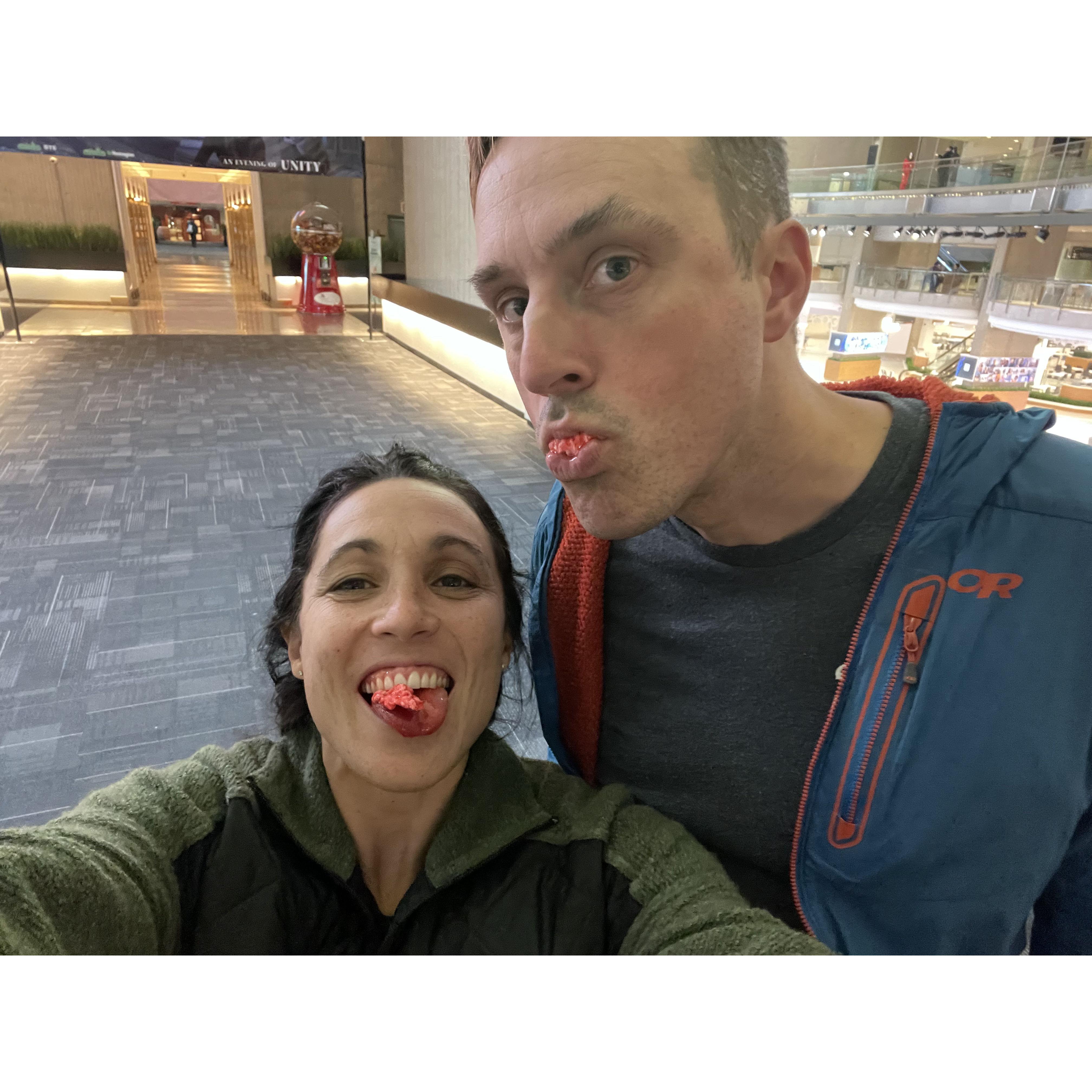 Gross giant gumballs in Detroit