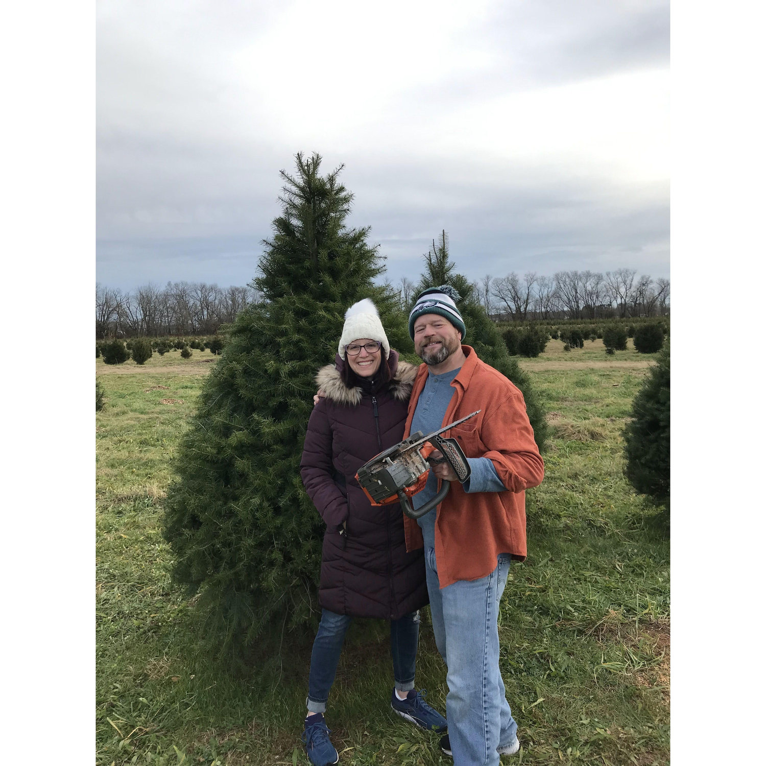 The yearly tradition of Christmas tree shopping.