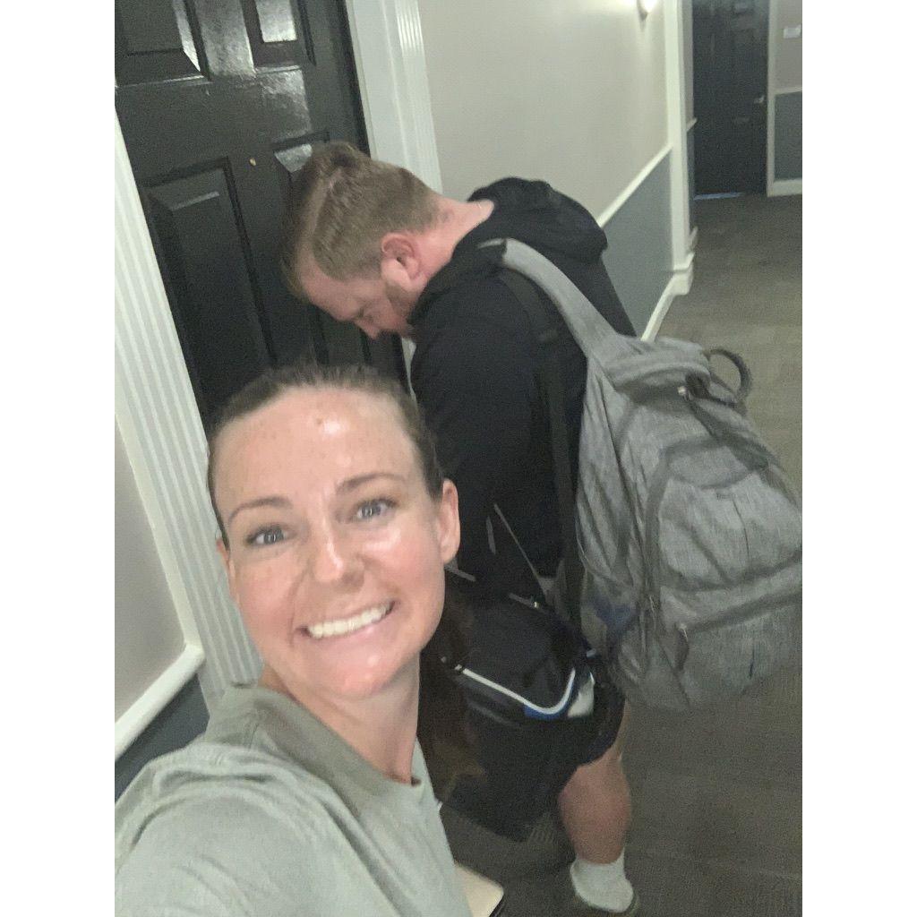 Entering our first apartment!