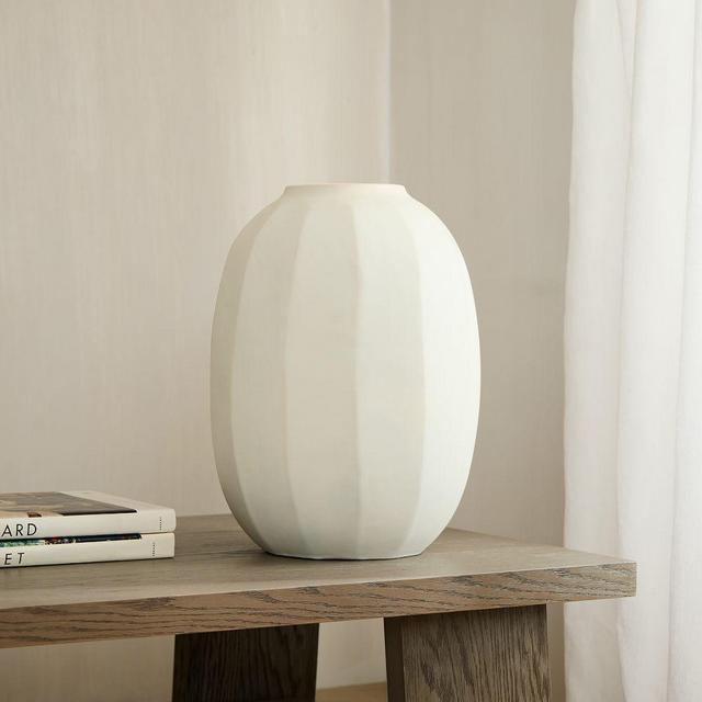 Veda Ceramic Collection White 19 In H Ceramic Large Vase