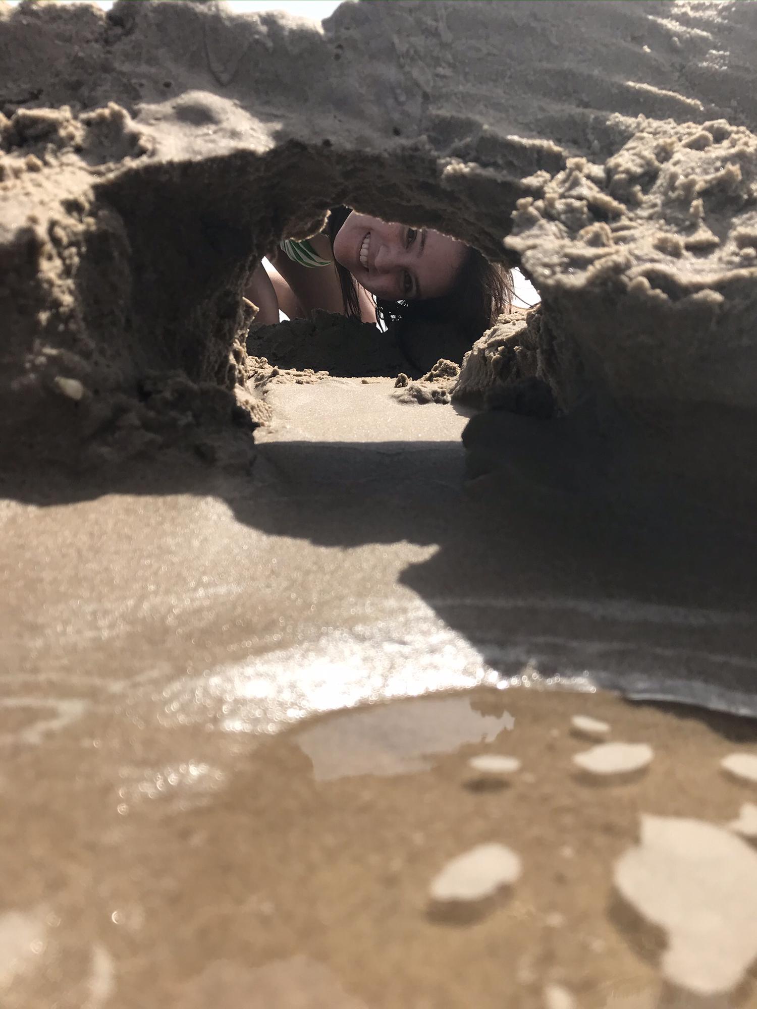 Sand Castle building! My favorite beach activity!