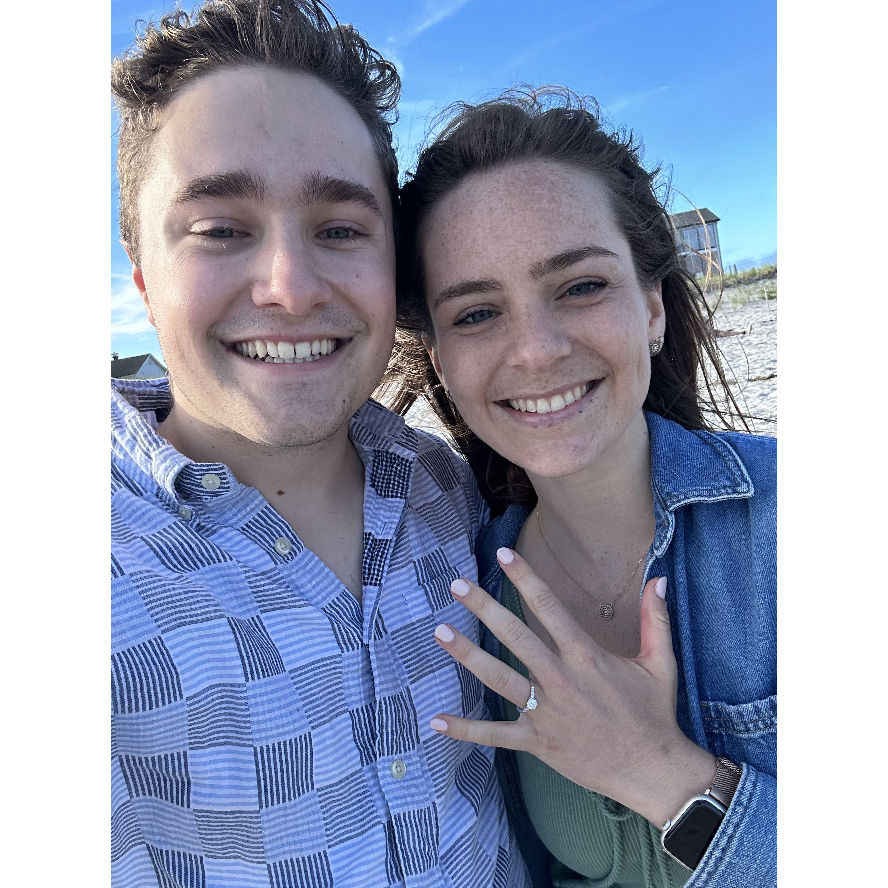 Moments after Tom asked Haley to be his wife.