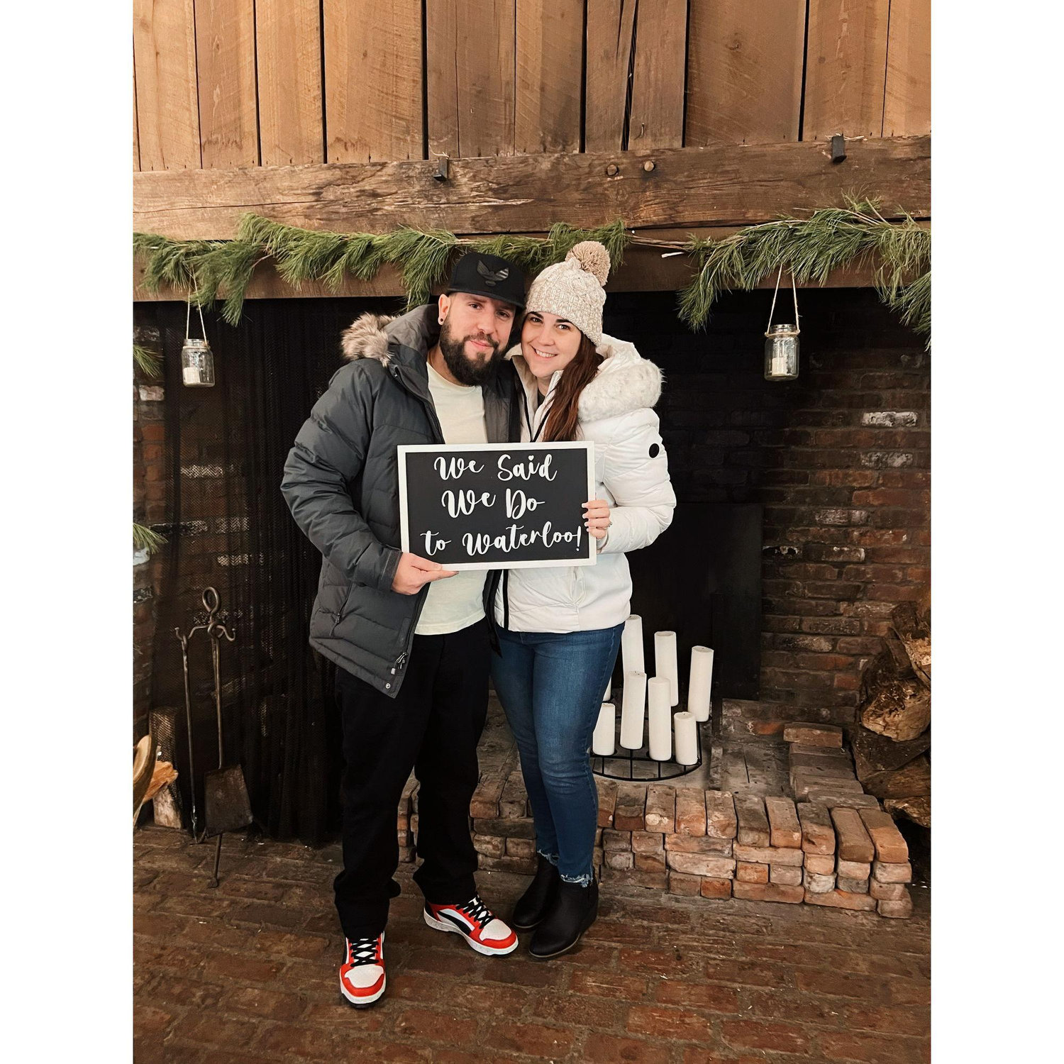 We fell in love with Waterloo for the wedding venue and said "I do" before we even left the property! The coordinator snapped this sweet pic of the two of us,