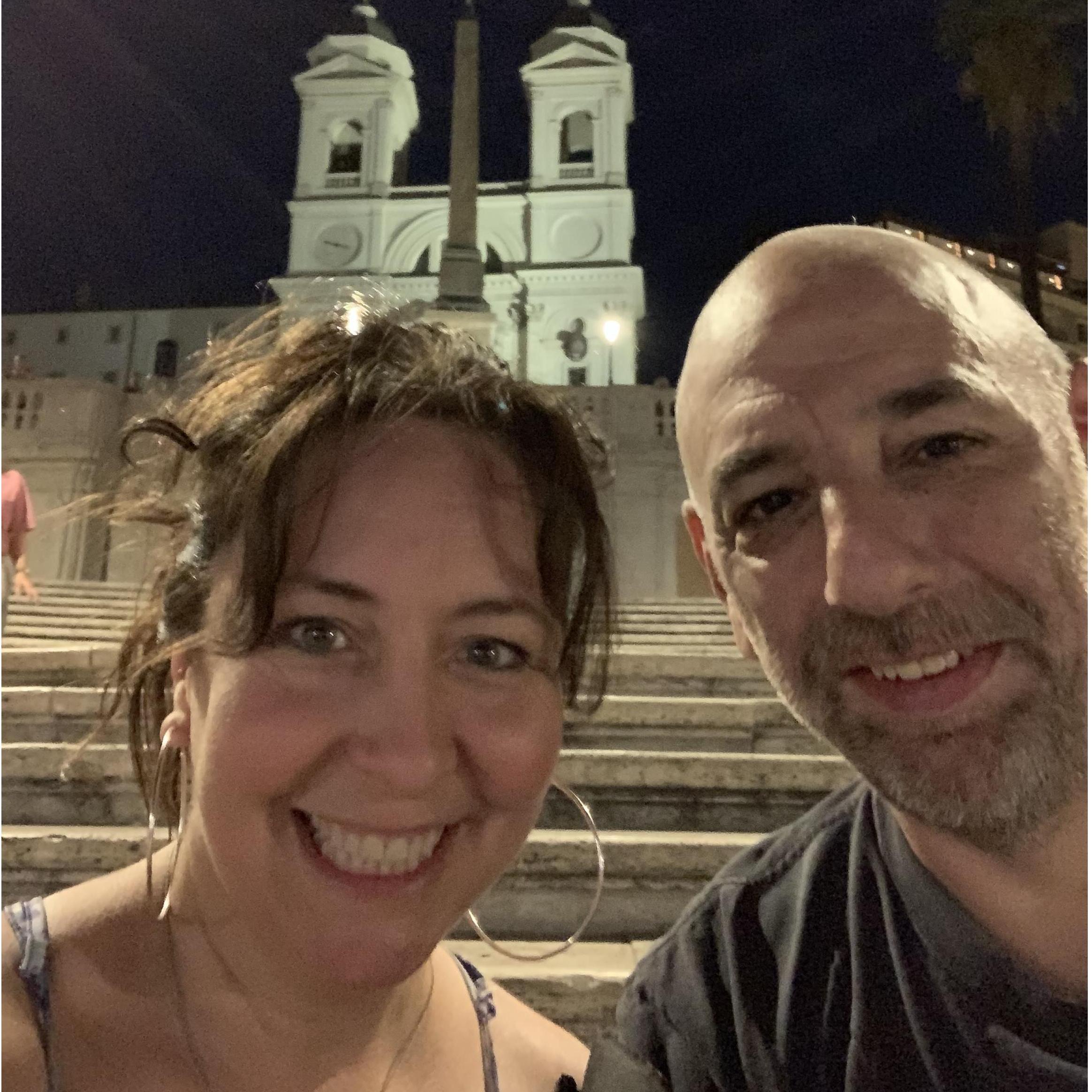 Hangin' on the Spanish Steps in Rome.