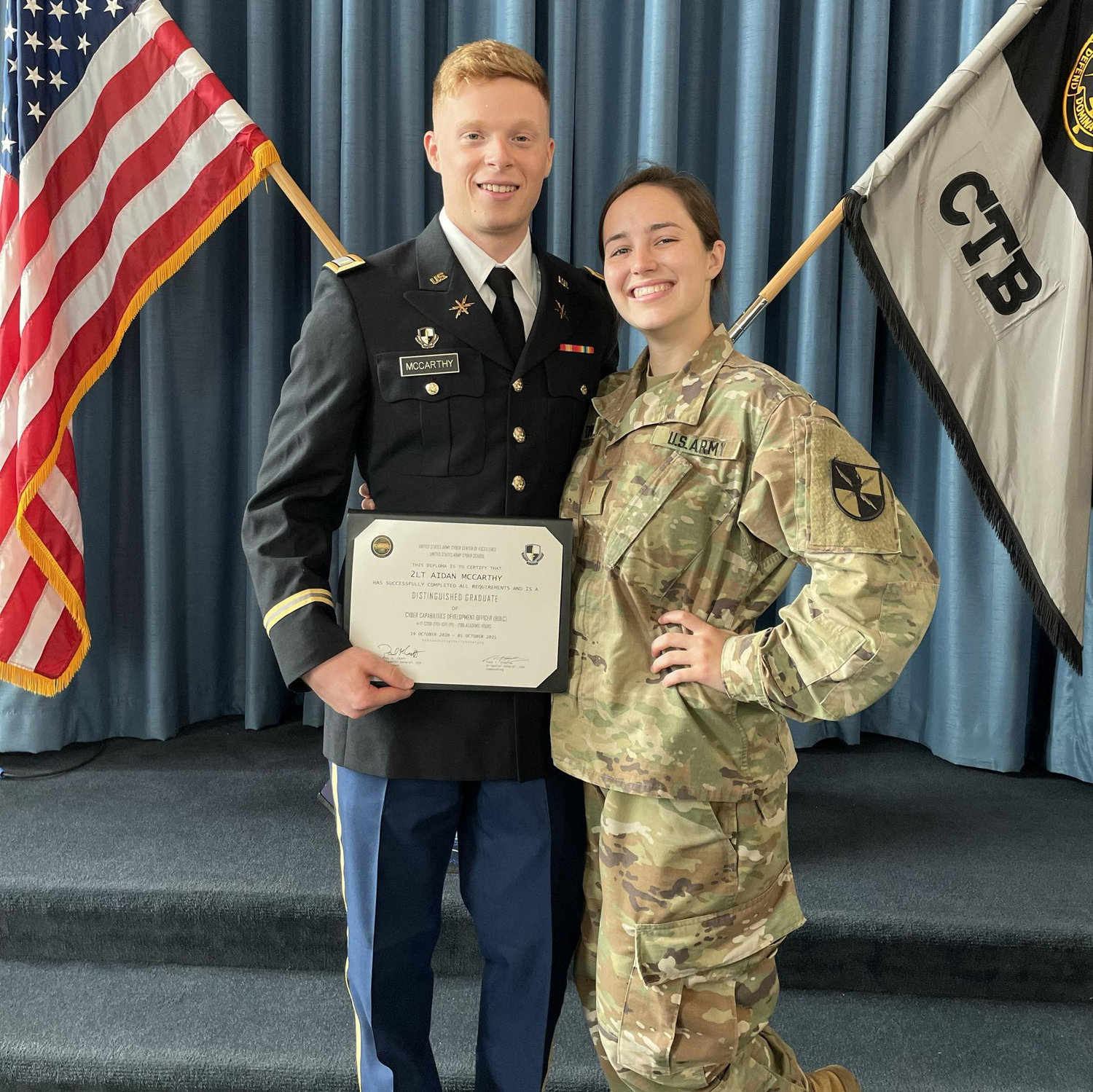 Aidan's BOLC graduation