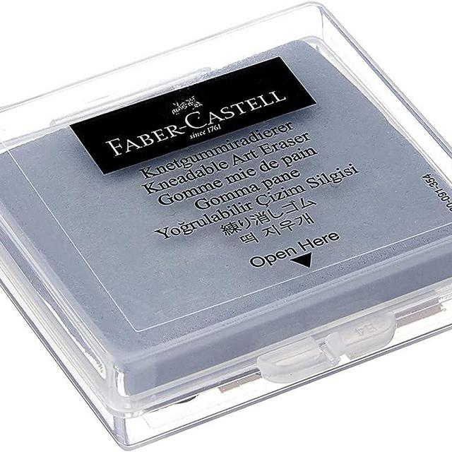 Faber-Castell Erasers - Drawing Art kneaded Erasers, Large size Grey - 4 Pack