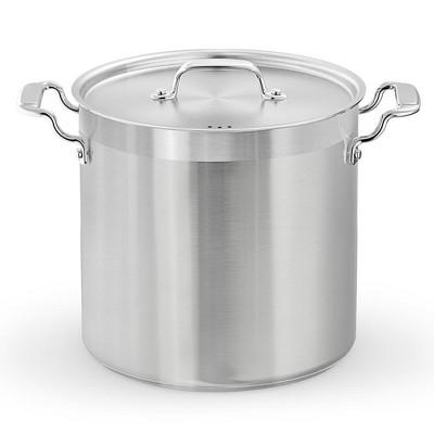 NutriChef 16-Quart Stainless Steel Stockpot - 18/8 Food Grade Heavy Duty Large Stock Pot for Stew, Simmering, Soup