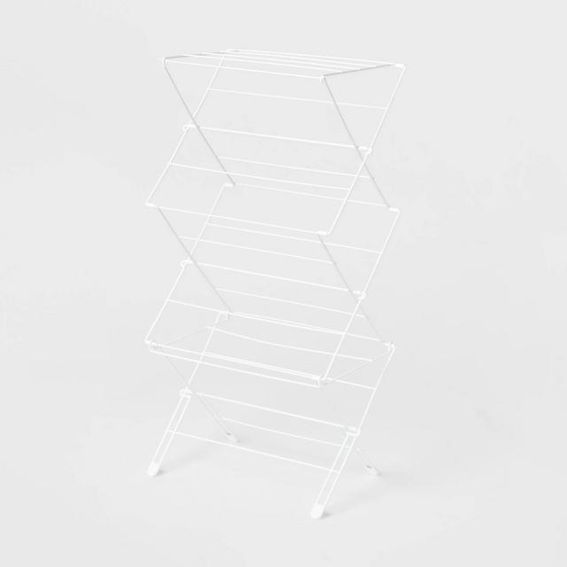 Rubber Wood and Stainless Steel Drying Rack - Brightroom™