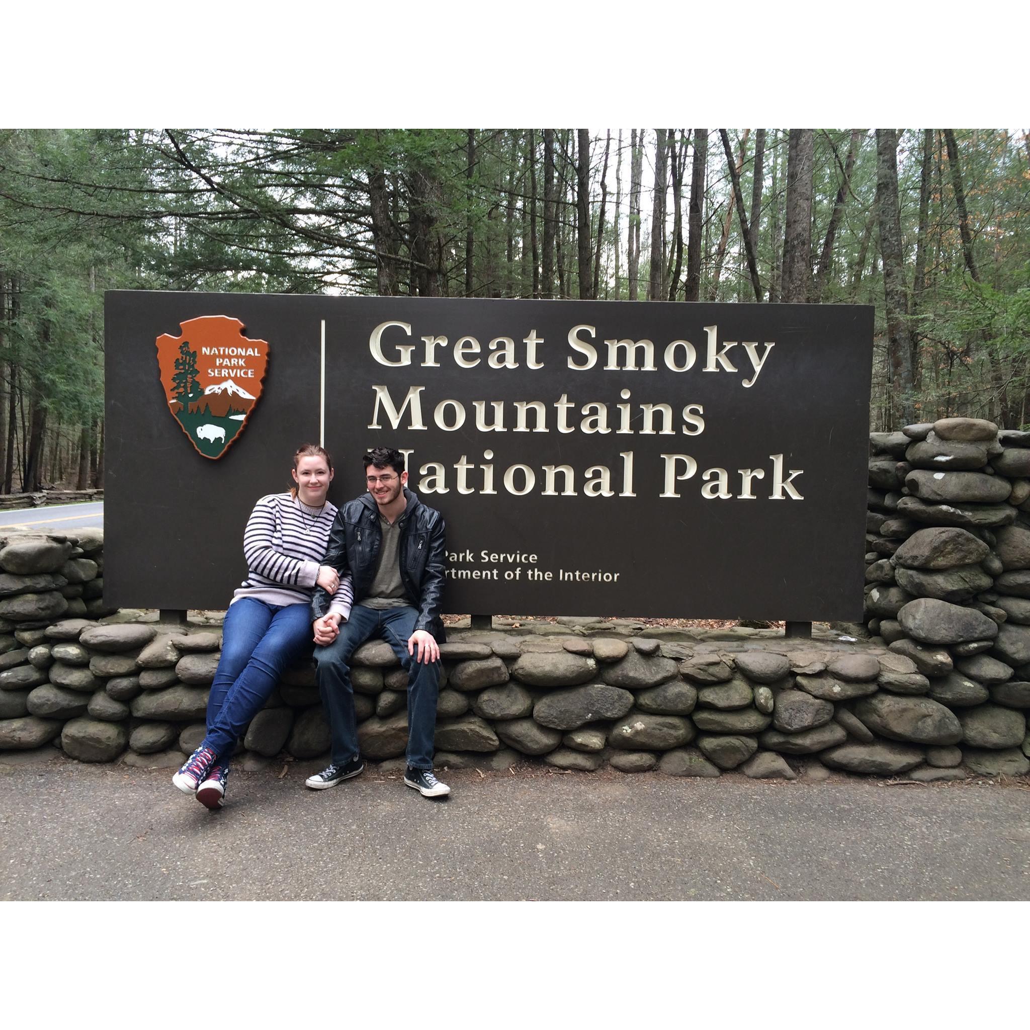 Josh and I at the Great Smoky Mountains National Park. This was one of our first adventures together, but definitely won't be our last.