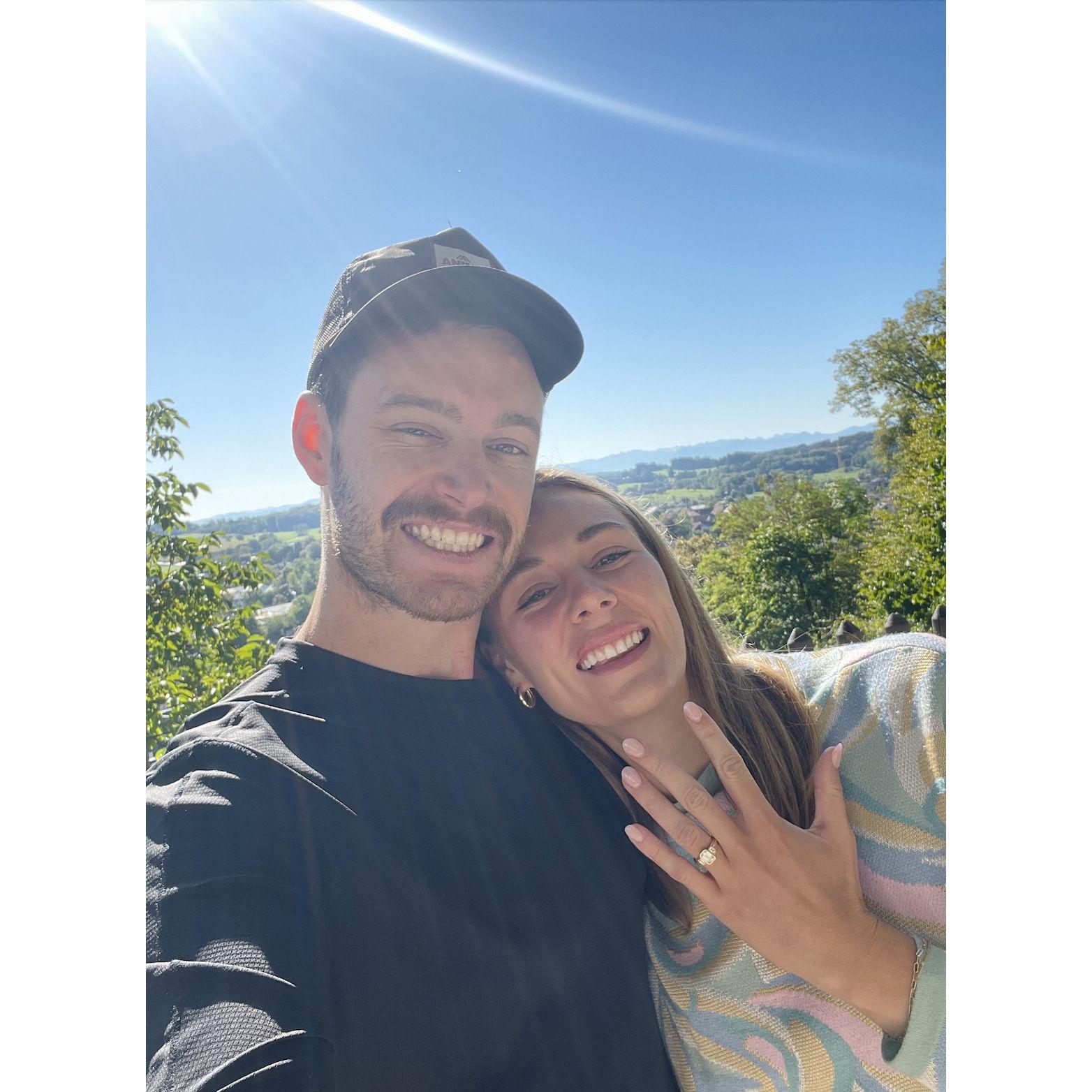 Kevin surprised me (Hannah) with the most gorgeous ring at the Andechs Monastery in Germany September 24th, 2023.