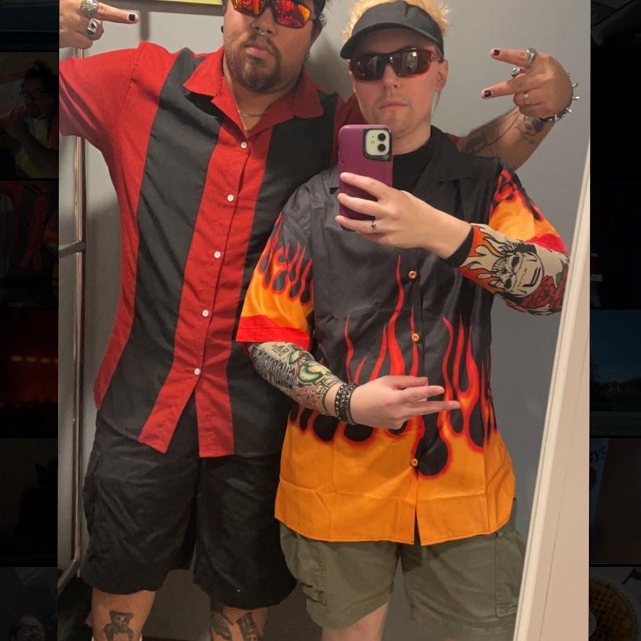Halloween 2023 - just two Guy Fieris ready for a Joji concert