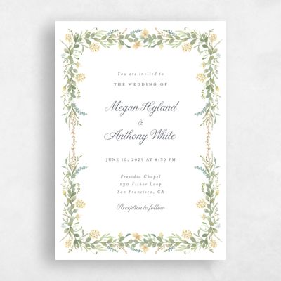 White Wedding Invitation - Nektar Classic