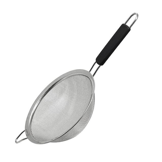 Makerstep 8 Inch Large Mesh Strainer, Stainless Steel, Mesh Sieve with Insulated Handle, Sifter for Rice, Quinoa, Coffee and Tea