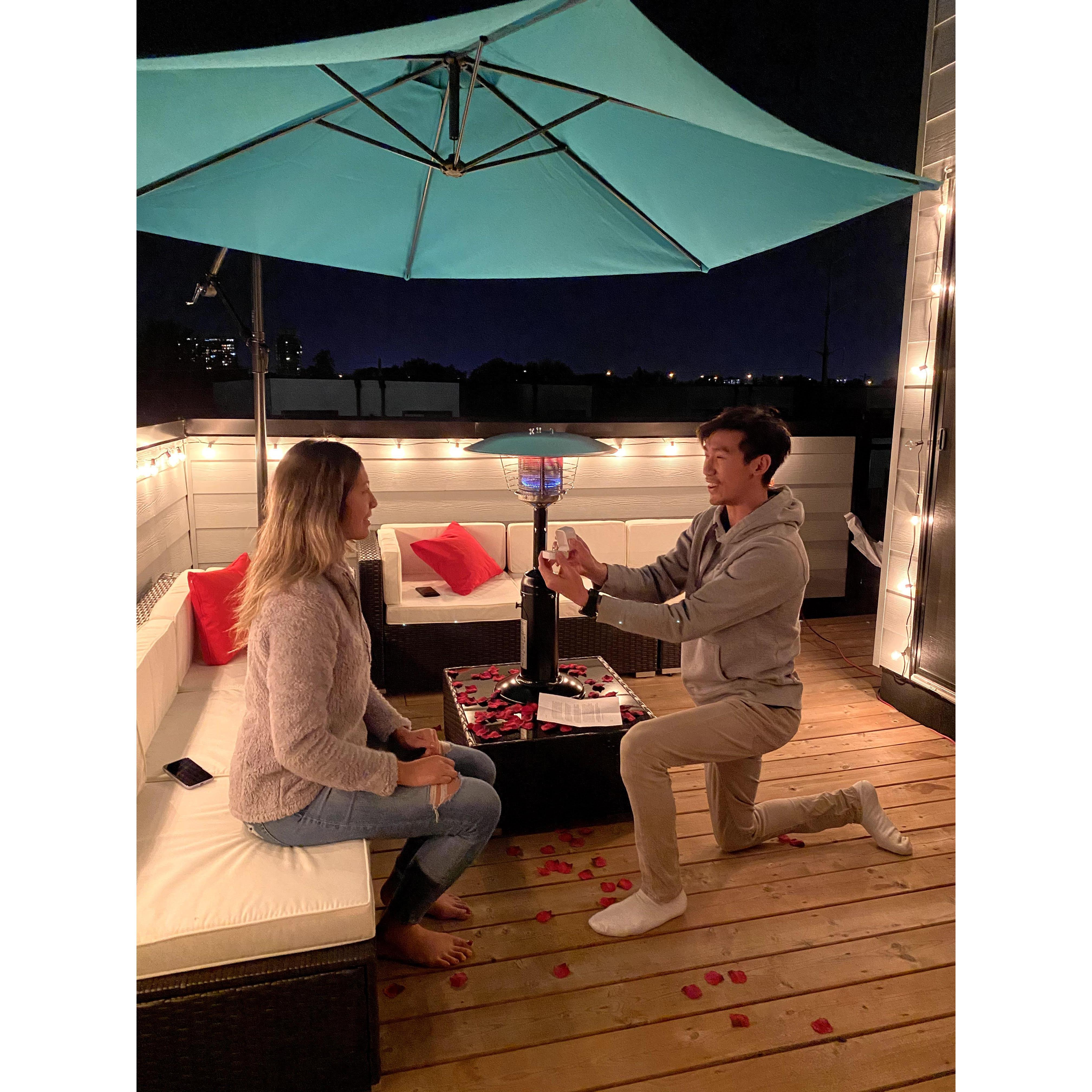 10.10.20 - Proposal on the rooftop of our home