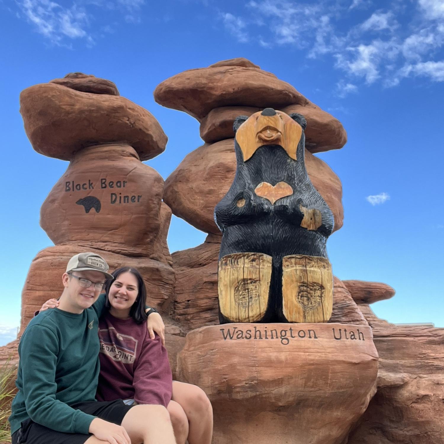 Our trip to Zion National Park, Utah. Zach still judges me for ordering only hash browns and toast at the restaurant this was taken in front of (which I think is totally normal).