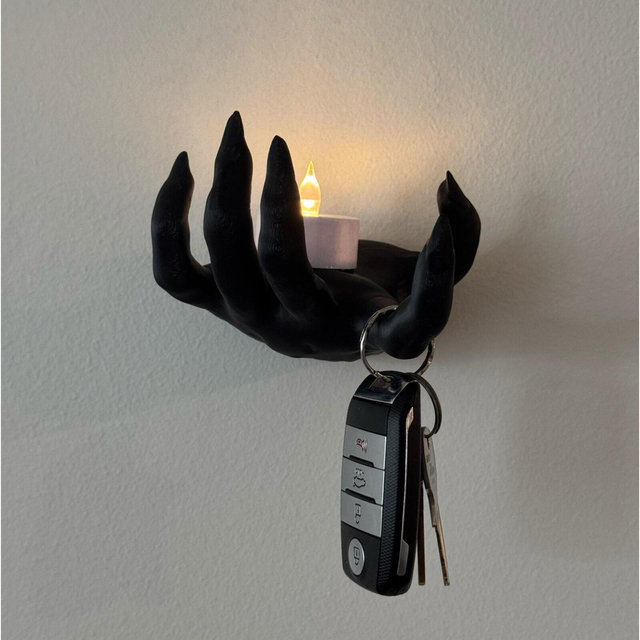 Halloween Wall Decor | Dark Hand Wall Hook | Halloween Decor with LED Light | Halloween Decor | Horror Hand Decor for Keys