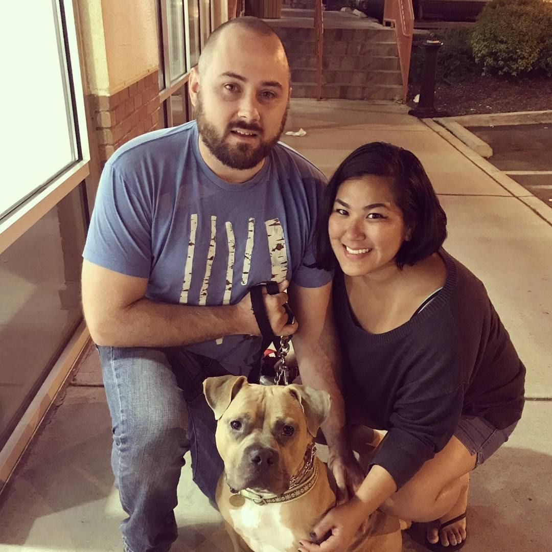 Blu's "Gotcha day"  - he looks thrilled