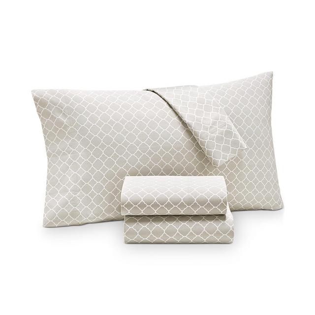 Charter Club Damask Designs Printed Geo Extra Deep King 4-pc Sheet Set, 500 Thread Count, Created for Macy's