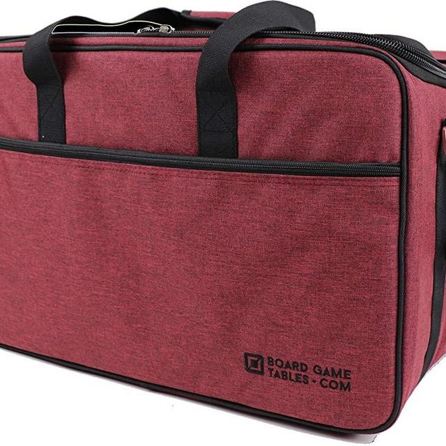 Board Game Bag - [Backpack/Shoulder Strap/Luggage Slip] - Padded Board Game Carrier (Ruby Red)