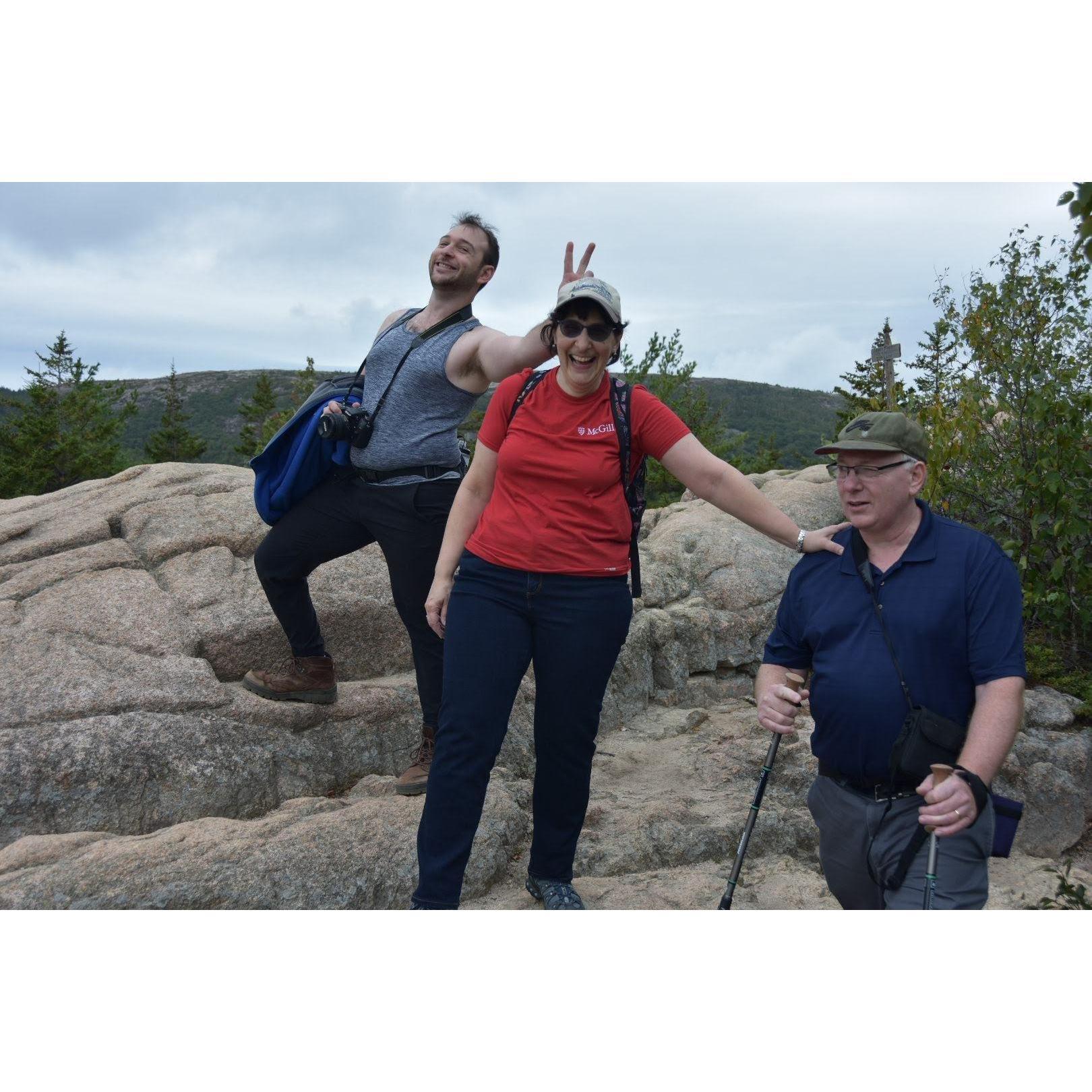 Hiking with Elias' parents in Acadia National Park