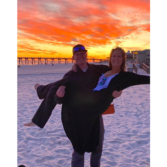 Enoying the sunset in FL after Nat and Grady's wedding (Nov. 2019)