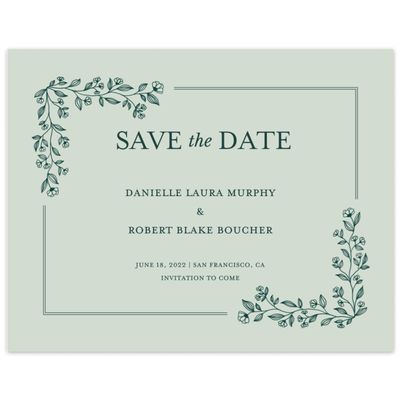 Forest, Green Wedding Digital Save the Date - Kalispell Frame