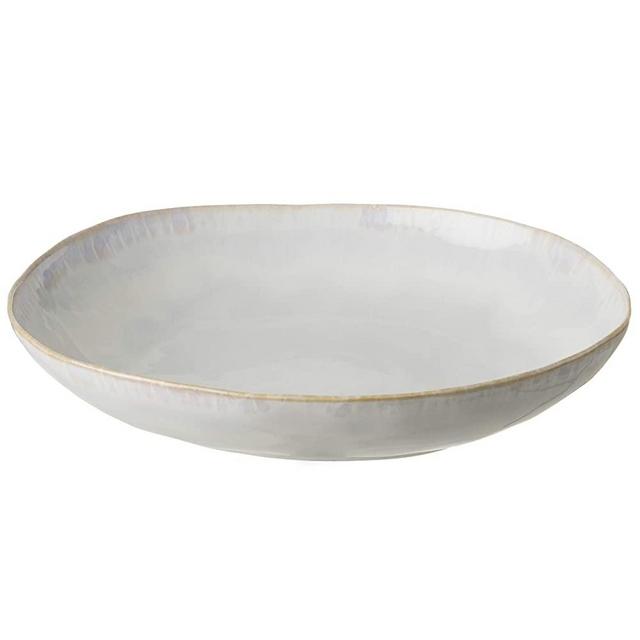 Costa Nova Stoneware Ceramic Brisa Collection Pasta Serving Bowl 14", 110 oz, Sal