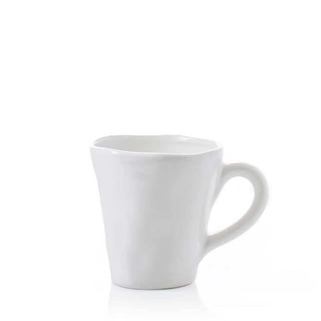 Organic Ceramic White Mug - Set of 8