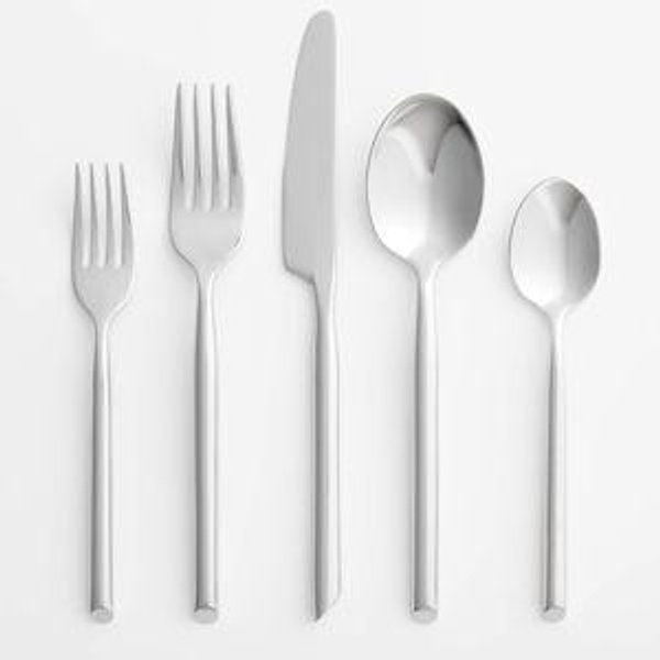 Boulder Satin 20-Piece Flatware Set | Crate & Barrel