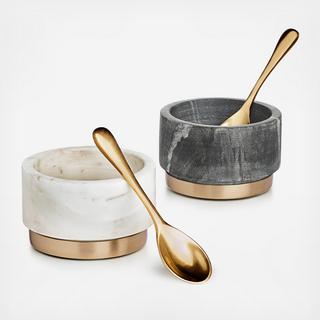 Hotel Collection - Modern Marble Condiment Bowl, Set of 2