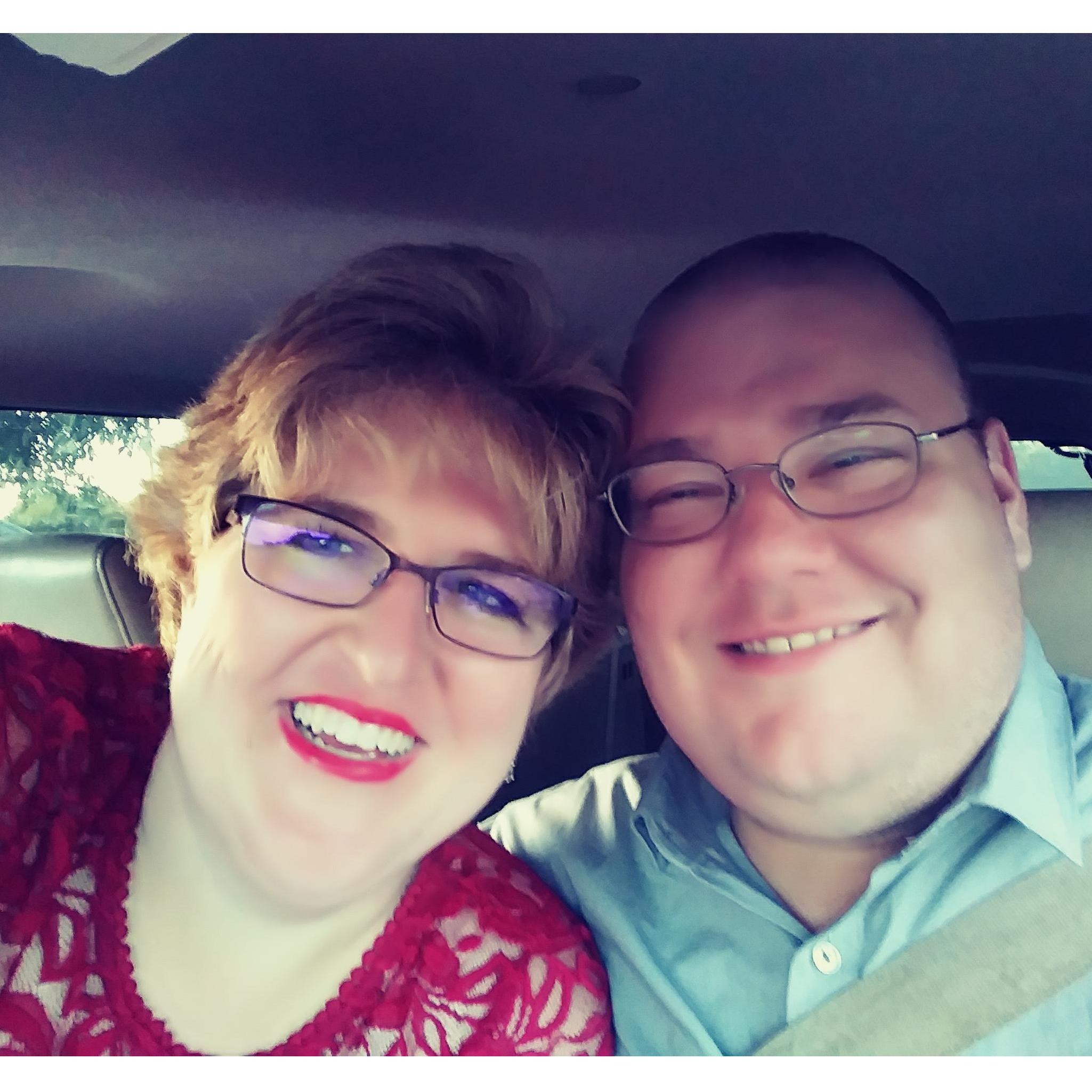On our way to the concert after he asked me to marry him!!!
