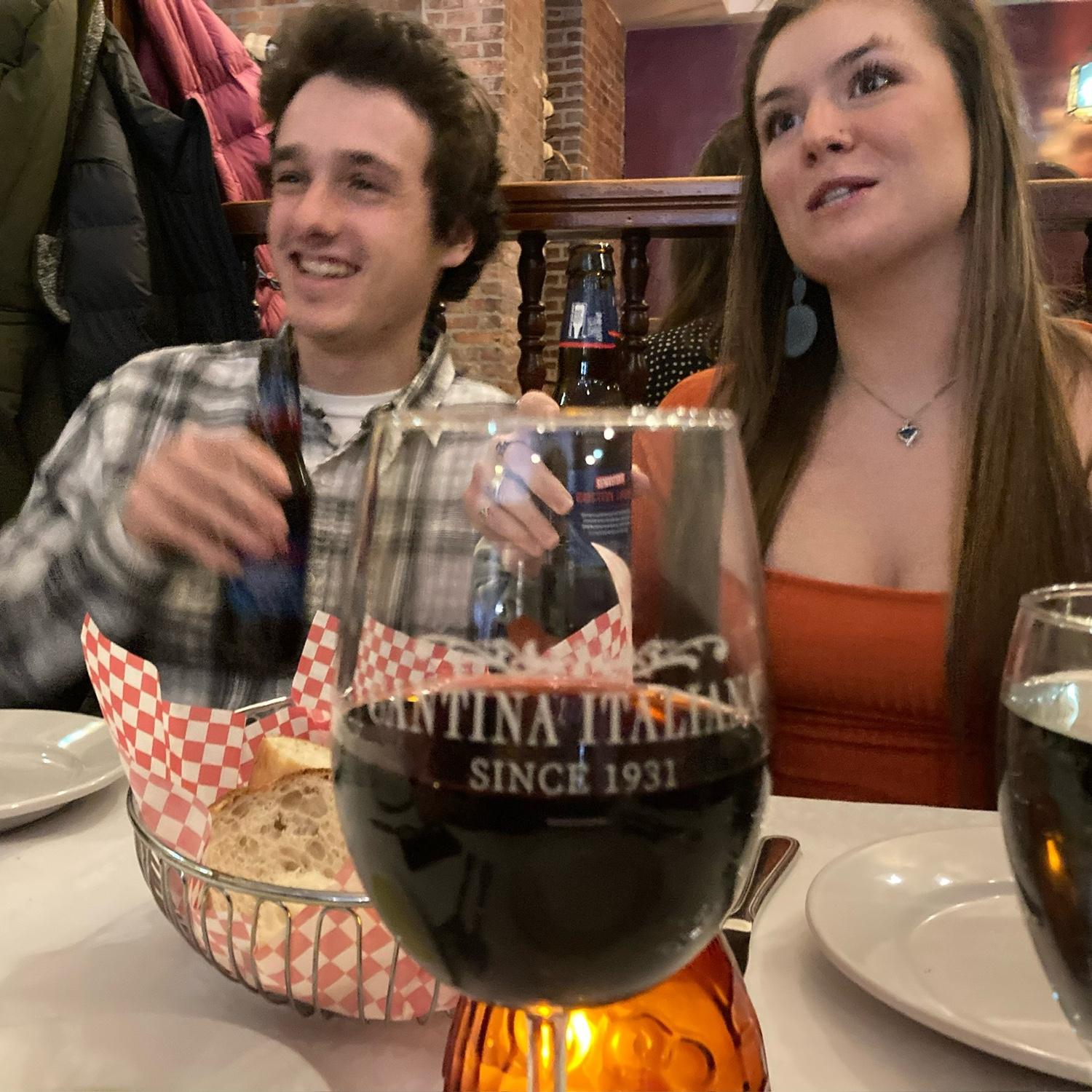Having a giggle filled dinner before seeing Nate Bargatze!