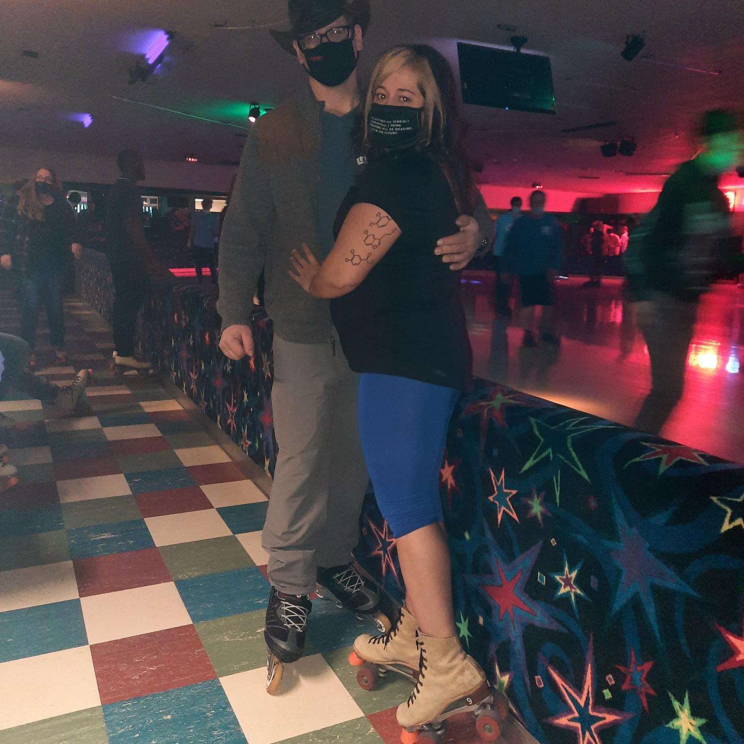 Roller skating date night