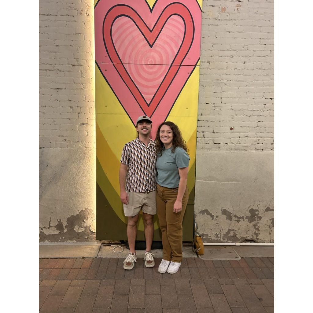 In front of some alleyway art in Fort Collins (August 2024)