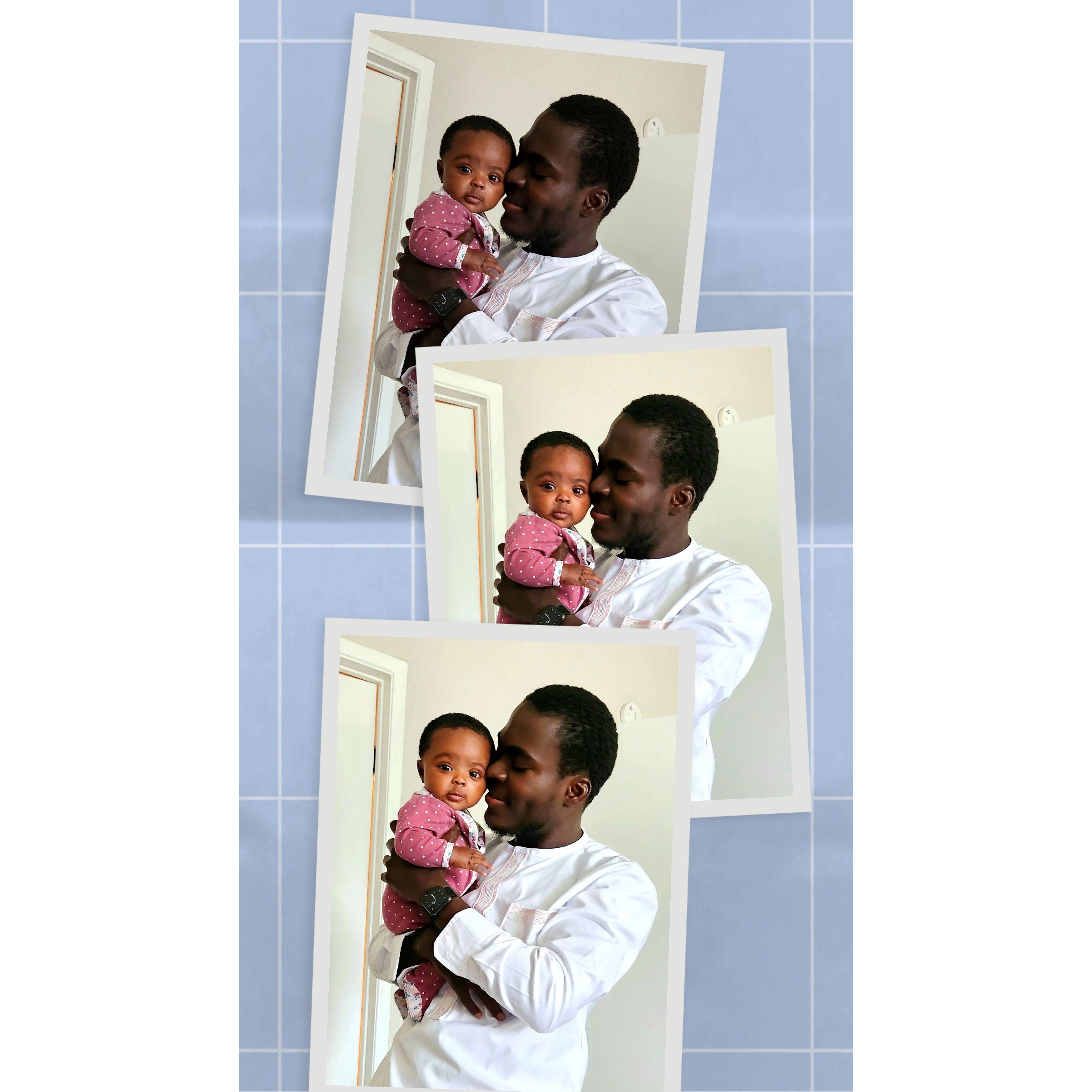 As you know we are now three glowing in love. Our little angel with Dad