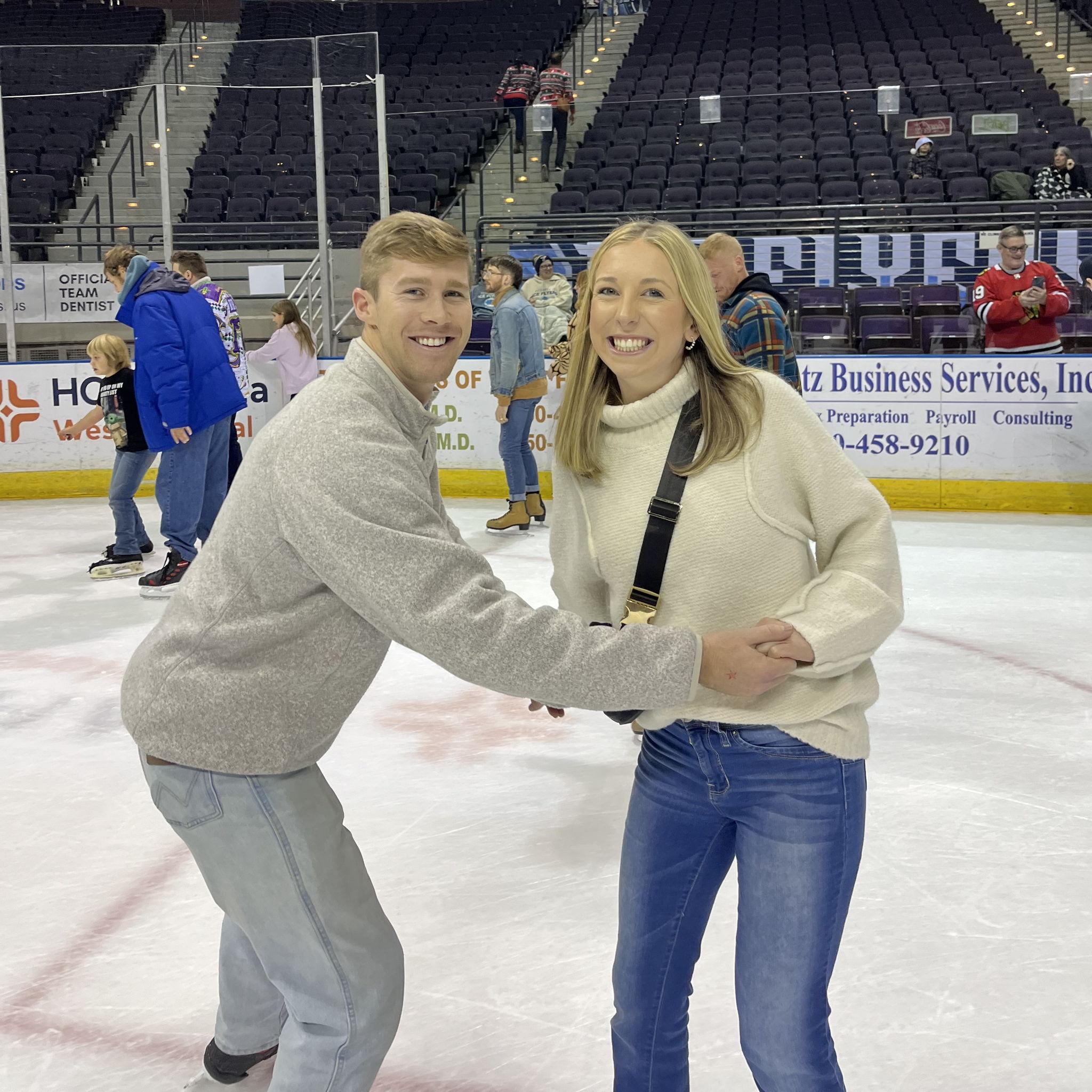 Ethan took Lauren ice skating!