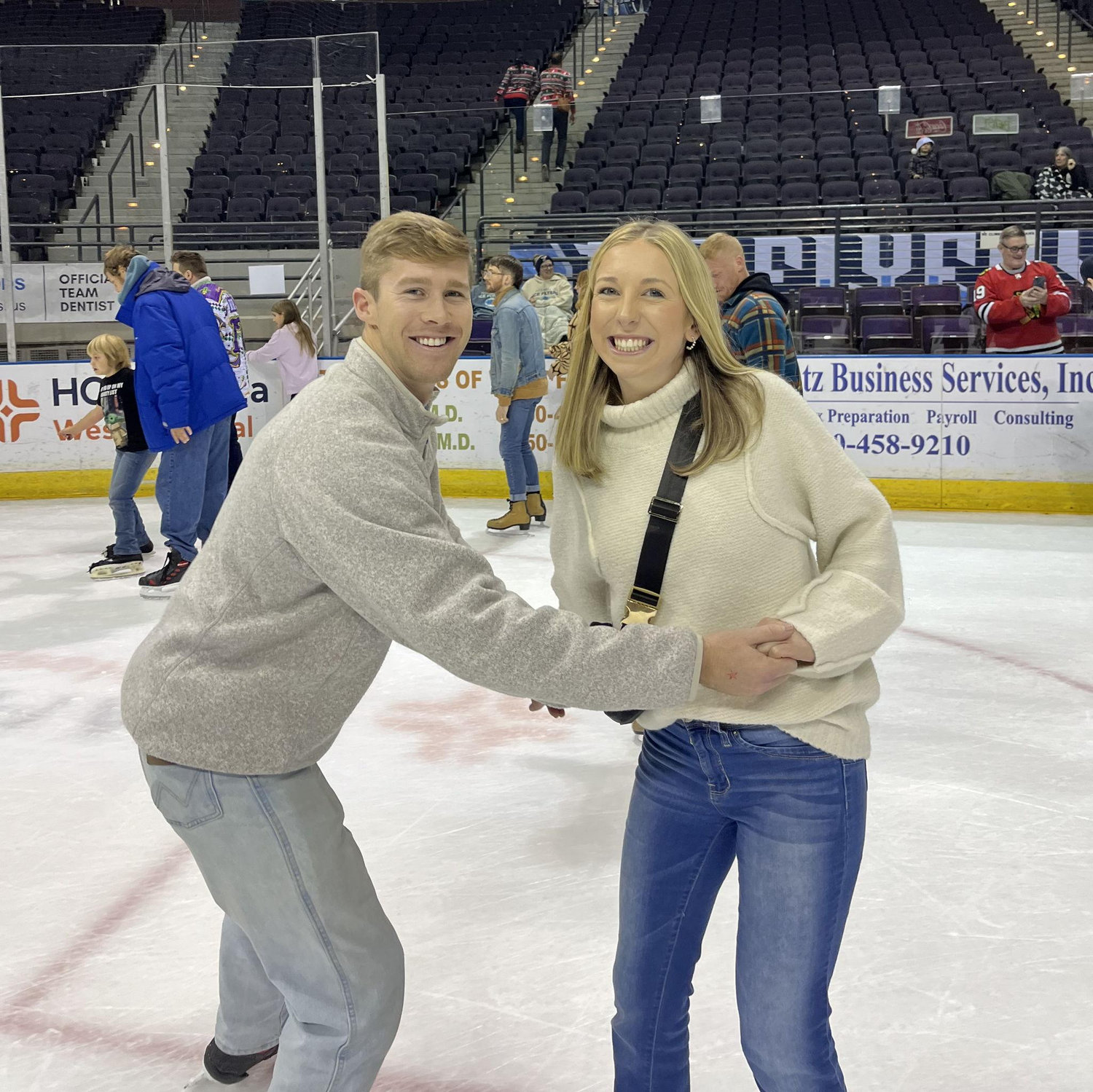 Ethan took Lauren ice skating!