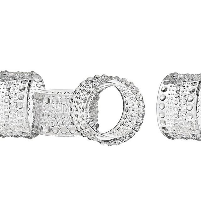 Godinger Silver Art Lumina Set of 4 Napkin Rings (Lumina Napkin Rings)