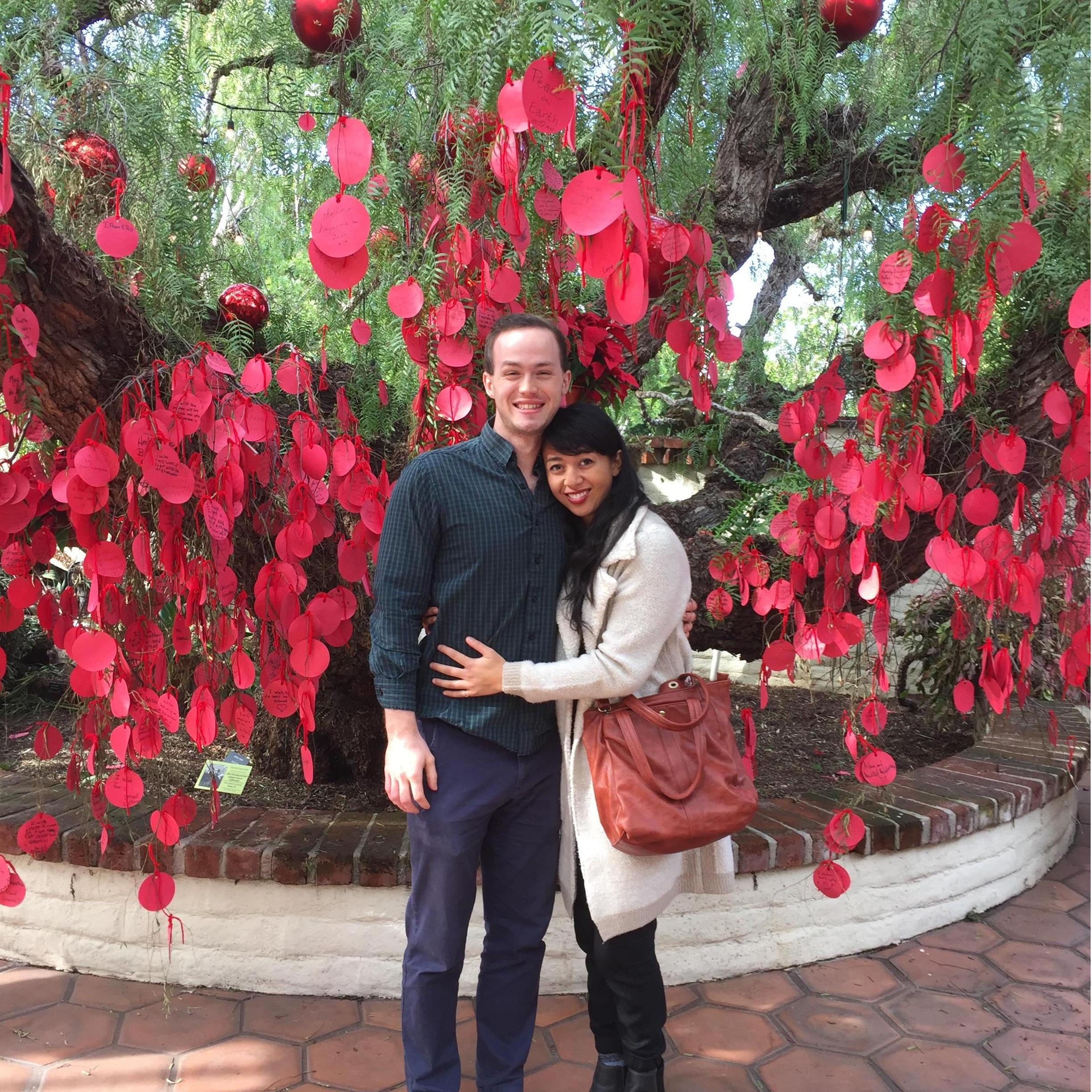 We loved our time in Southern California. Here, we're visiting one of our favorite local spots in Newport Beach, Roger's Gardens, sometime near Valentine's Day 2019.