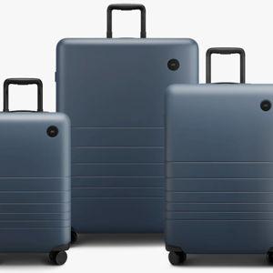 Monos 3 Piece Ocean Blue Luggage Set - Hers