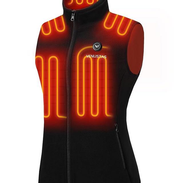 Venustas Heated Vest, Women's Heated Fleece Vest with Battery Pack 7.4V, Lightweight Insulated and Electric