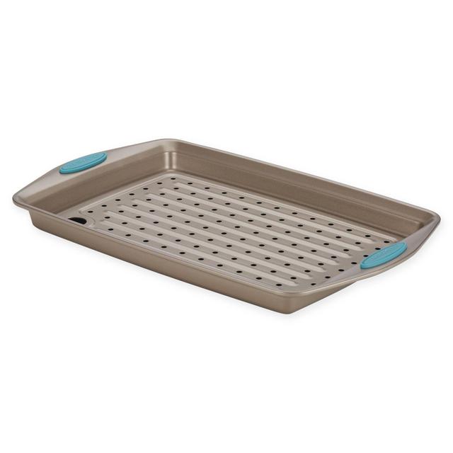 Rachael Ray™ Cucina 2-Piece Nonstick Cookie Pan with Crisper Insert Set in Latte