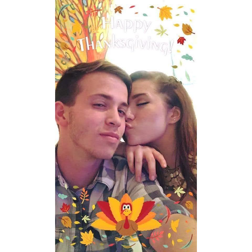 Our first Thanksgiving together and of course we had to make the picture just as festive!