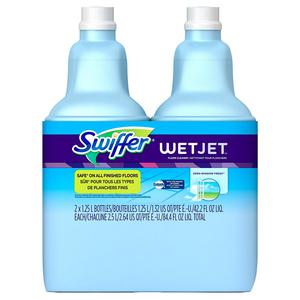 Swiffer WetJet Multi-Purpose Floor and Hardwood Cleaner Solution Refill,Wet Jet Refills in Open Window Fresh Scent, 1.25 Liter (2 Pack)