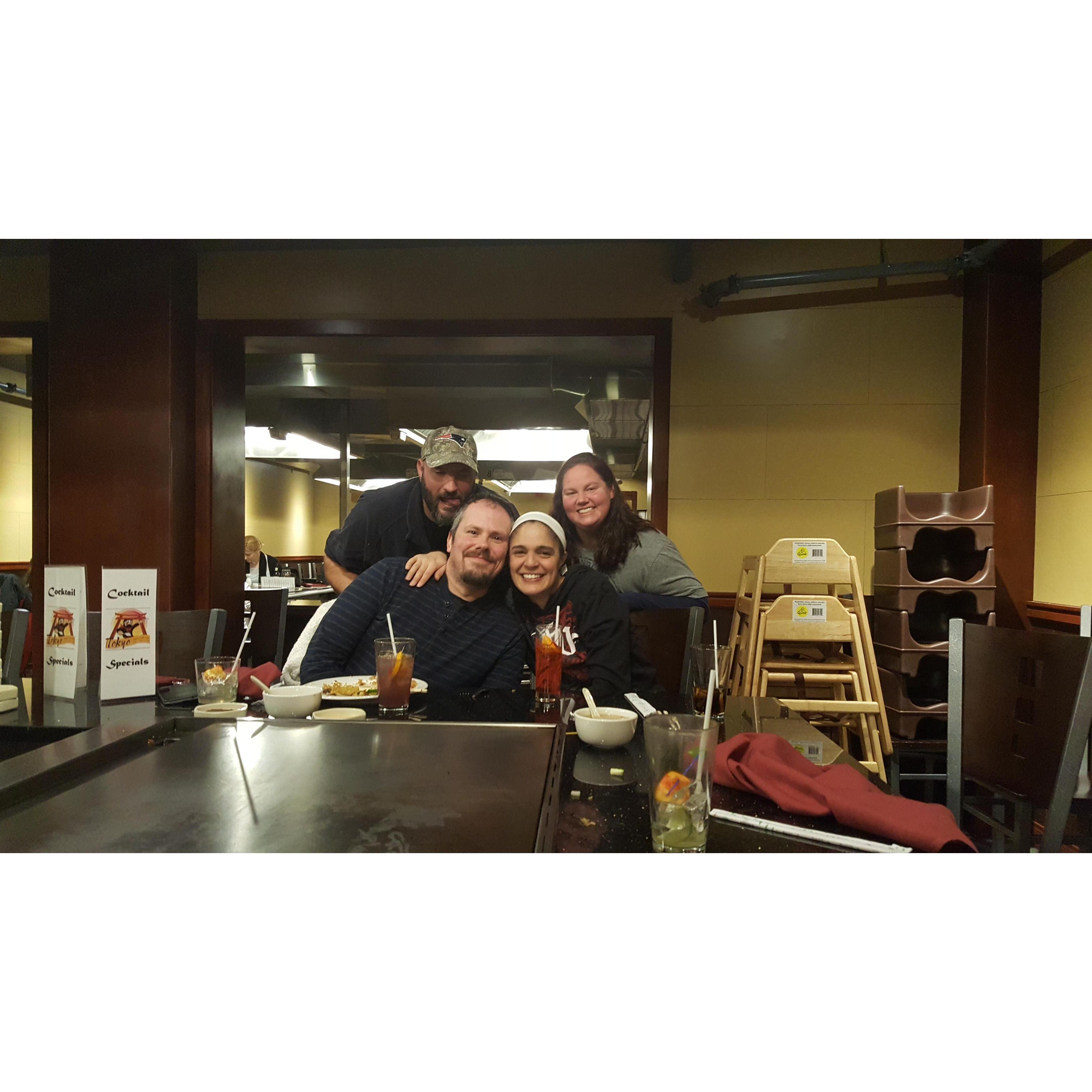 Matt's bday with the Courteau's