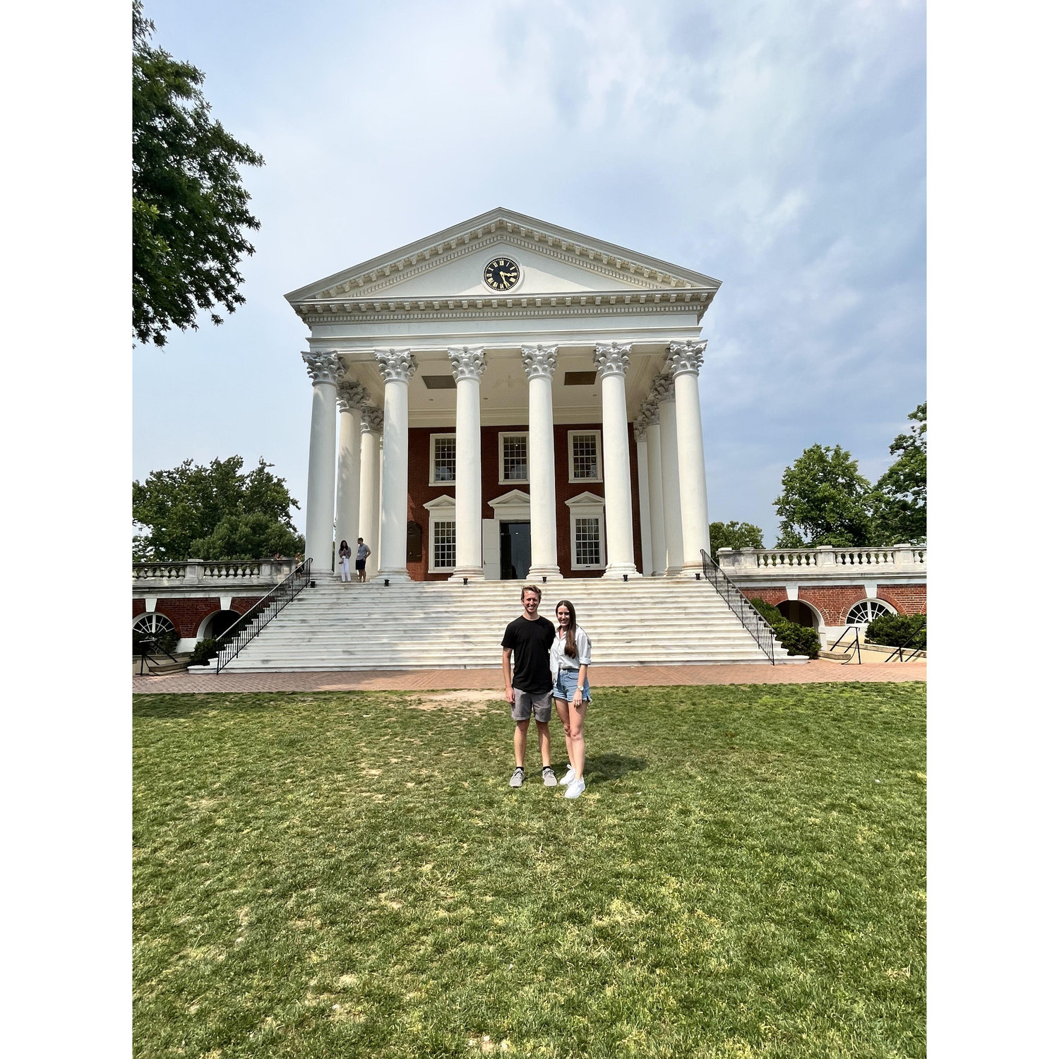 Stefanie showing Sidney around the best college town - Wahoowa!