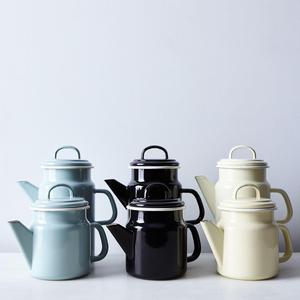 Small Black Enamel Coffee Pot