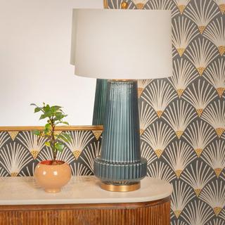 Bernadette Ribbed Glass Table Lamp